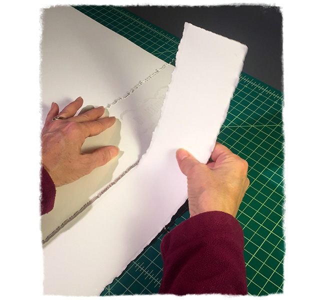 Deckling paper edges