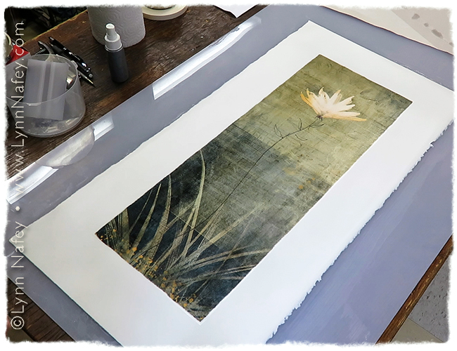 The pigment transfer print of "Rising" is complete. 