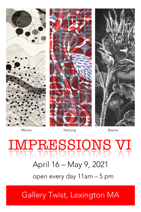 Postcard - Gallery Twist - Impressions VI - 6th Annual Printmaking Show